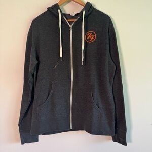 Foo Fighters grey tour zip up hoodie size large